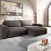 Ecksofa Lanzo XL 280x175 cm Mikrofaser Khakibraun Recamiere variabel