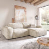Ecksofa Lanzo XL 280x175 cm Cord Beige Recamiere variabel