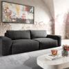 Big-Sofa Lanzo XL 270x125 cm Mikrofaser Schwarz