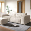 Big-Sofa Sirpio XL 270x125 cm Cord Beige mit Hocker