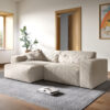 Ecksofa Sirpio XL 270x175 cm Cord Beige Recamiere variabel