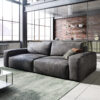 Big-Sofa Lanzo L 250x105 cm Lederimitat Vintage Anthrazit