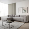 Eckcouch Brom 260 x 175 cm Mikrofaser Grau Recamiere links