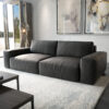 Big-Sofa Lanzo XL 270x125 cm Lederimitat Vintage Anthrazit