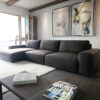 Ecksofa Lanzo XL 380x175 cm Lederimitat Vintage Anthrazit Recamiere variabel