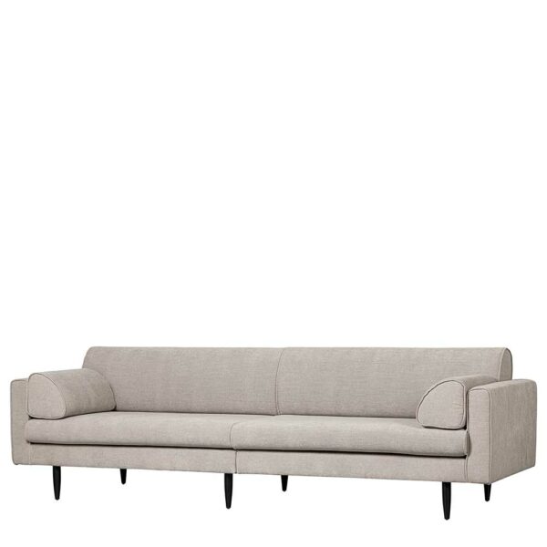 Sofa in Sand Beige - Dreisitzer Vierfußgestell aus Metall