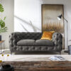 Couch Corleone 185x97 cm Anthrazit Vintage 2-Sitzer Sofa