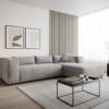 Eckcouch Brom 260x175 cm Mikrofaser Grau Recamiere rechts