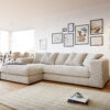Ecksofa Svada 285x175 cm Mikrofaser Beige Recamiere links