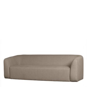 Sofa Dreisitzer Hellbraun Chenille im Skandi Design 240 cm breit