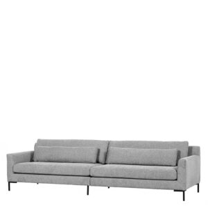 Viersitzer Couch aus Webstoff und Metall 282 cm breit - 99 cm tief