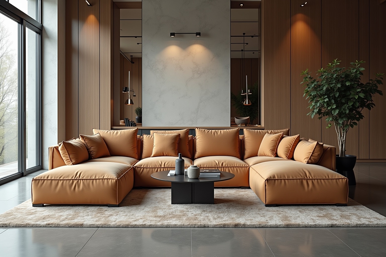 14 Einrichtungsideen für Ecksofa mitten im Raum