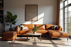 15 ledersofa cognac modern Ideen