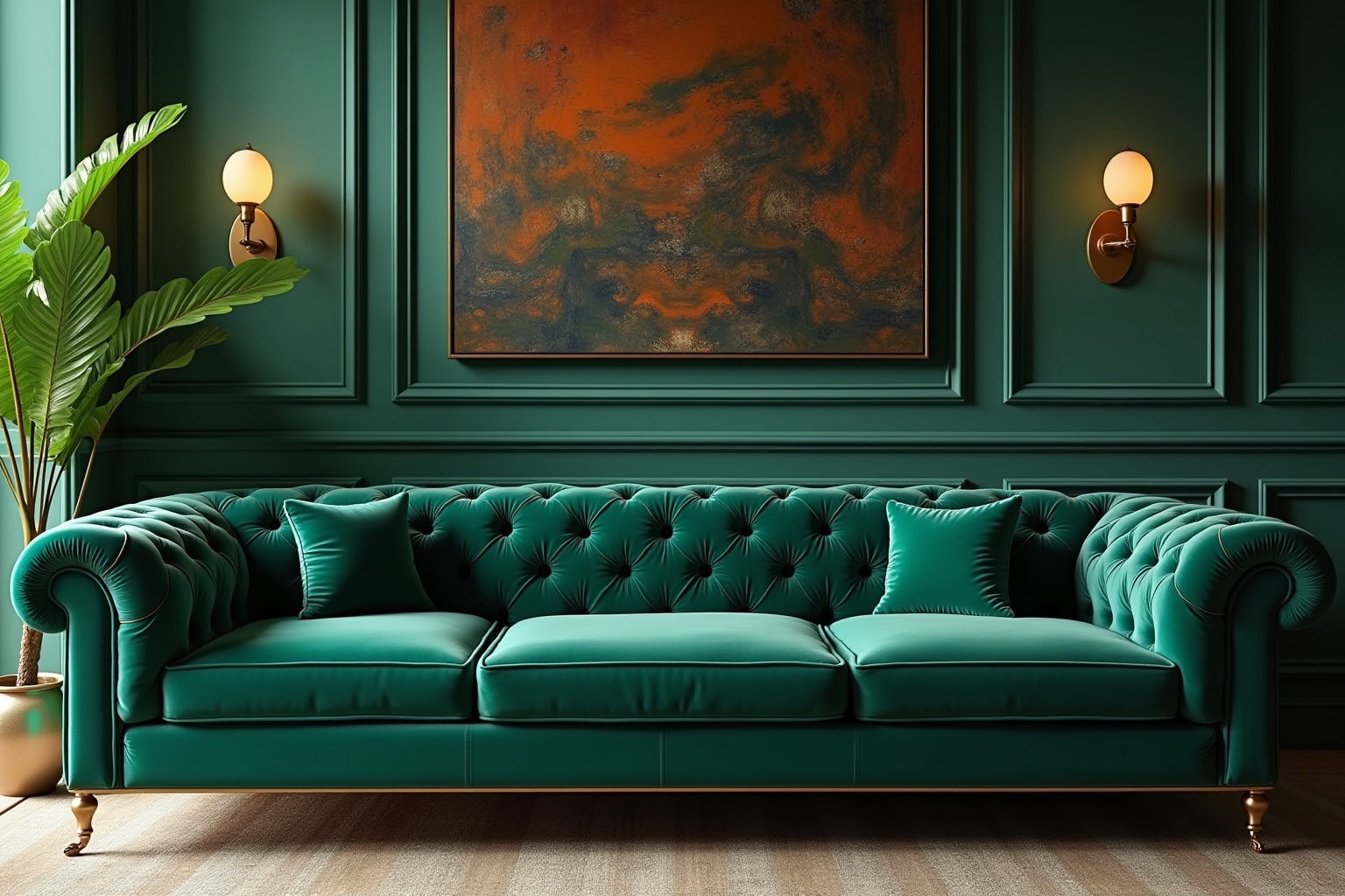 16 samt sofa grün Ideen