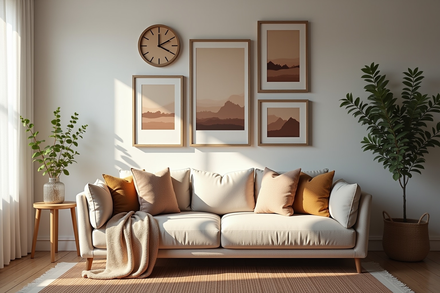 Bilder über dem Sofa richtig platzieren