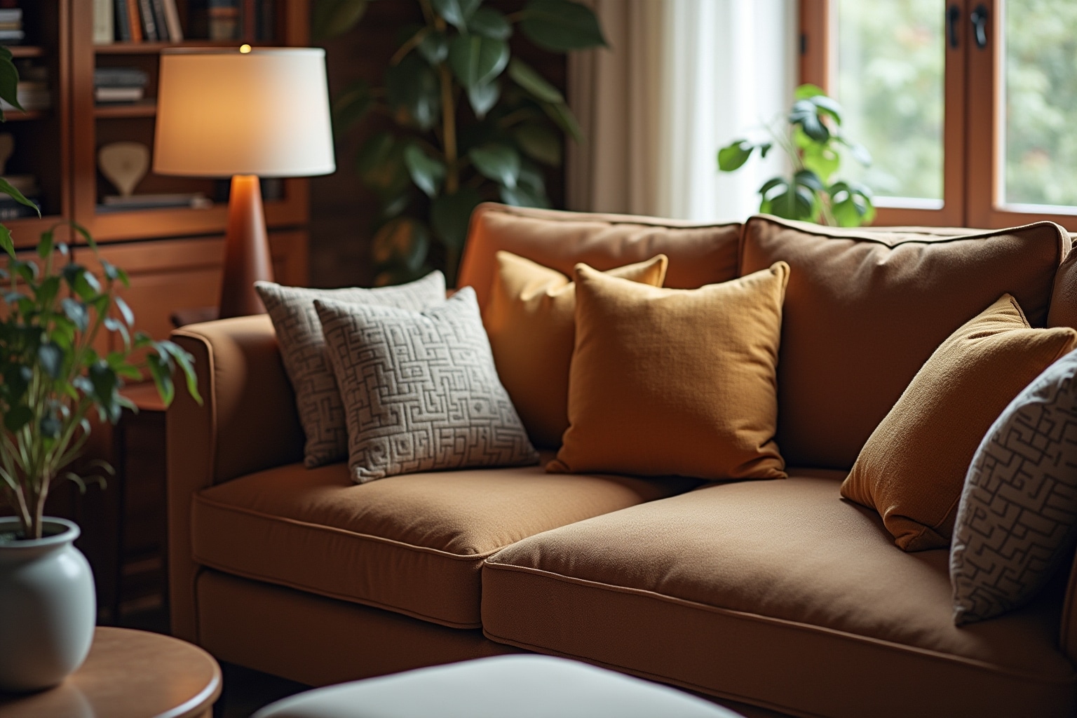 Braune Couch: Welche Kissen passen dazu?