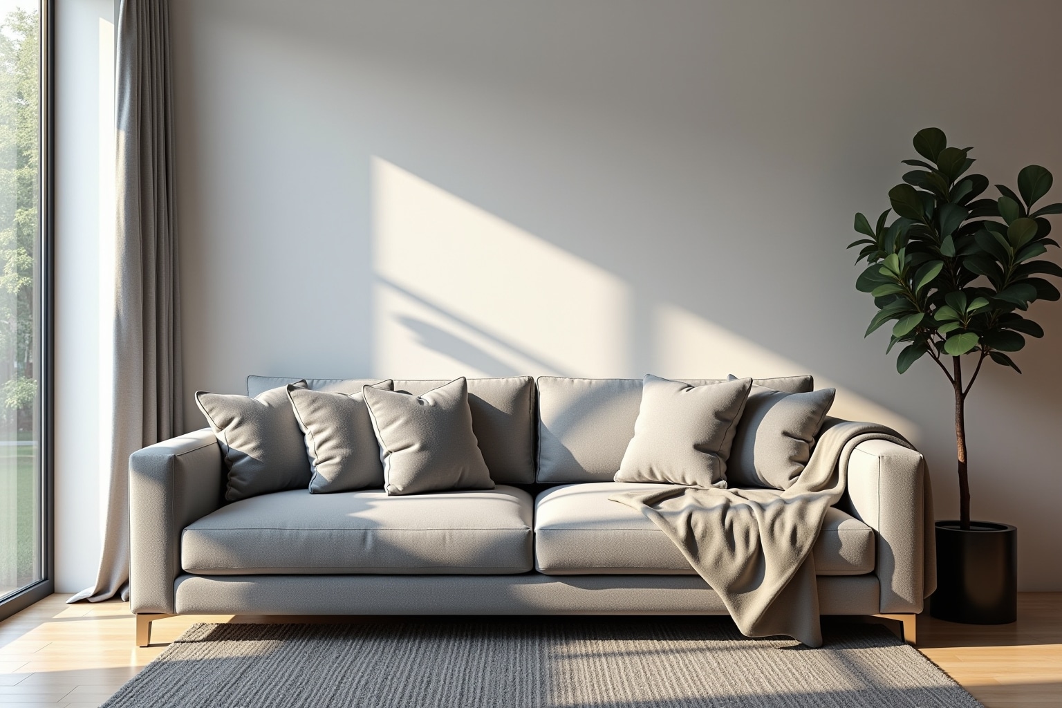 Graue Sofas dekorieren: Ideen