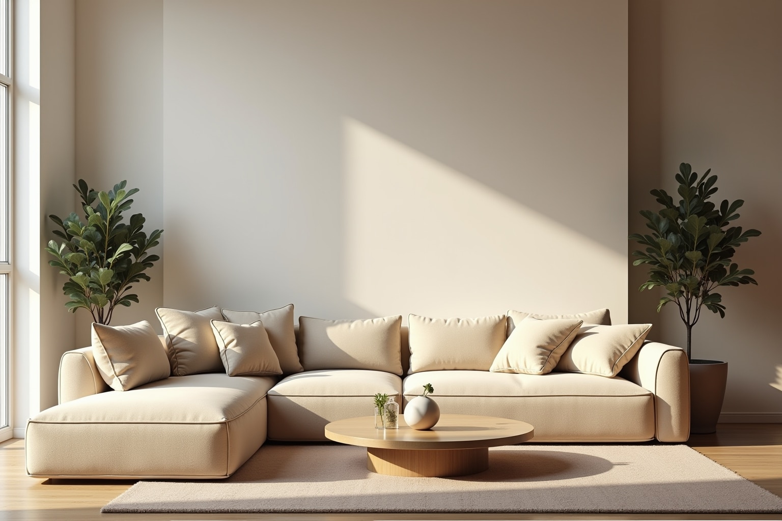 Die beigen Wohnzimmer Couches